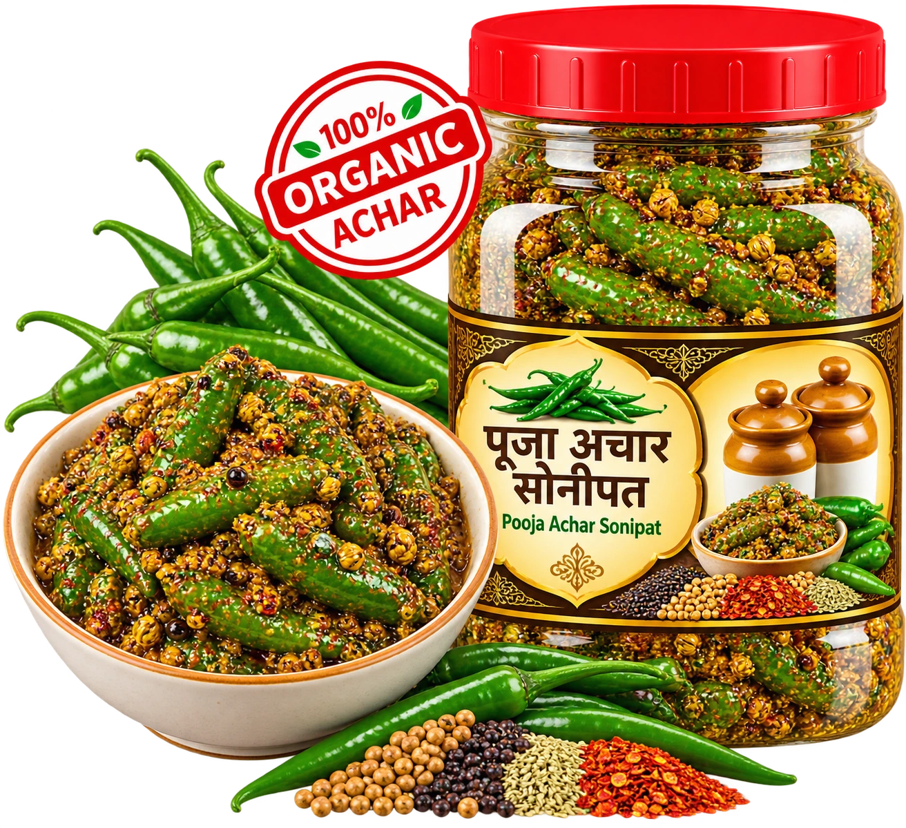 हरी मिर्च चटपटी (तीखी मिर्च)